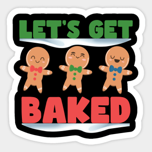 Christmas Cute Baked Ginger Cookie Sticker